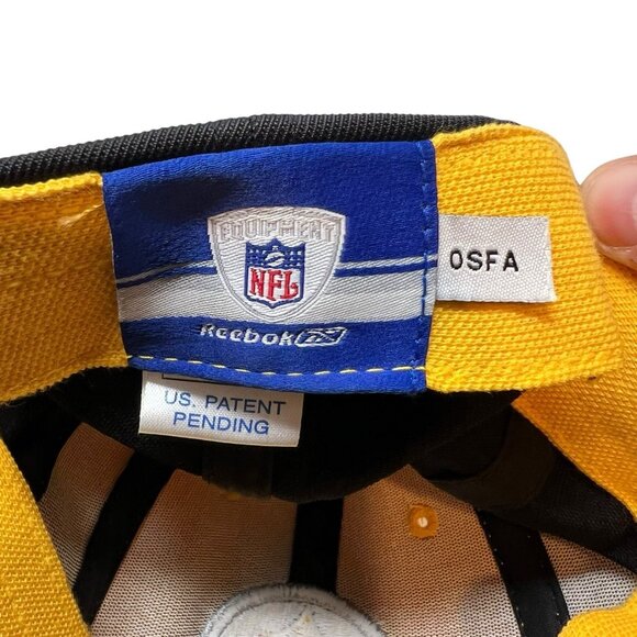 Pittsburgh Steelers Reebok Fitted Baseball Hat Cap Football NFL Logo Dad Stretch - Picture 8 of 11